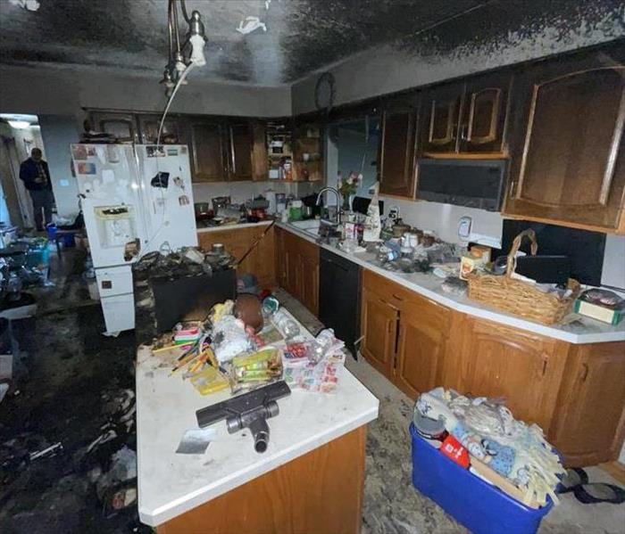 kitchen destroyed from fire