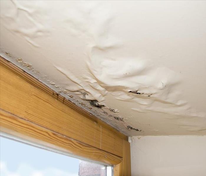 ceiling bubbling from water damage